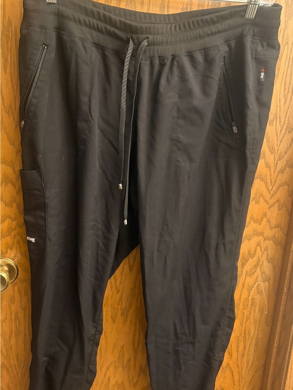 Grey's Anatomy Black Drawstring Jogger Scrub Pants